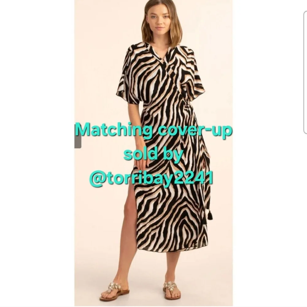 SEE NEW LISTING Trina Turk Vivant One Piece Off Shoulder Ruffle Size 4 - Picture 8 of 16